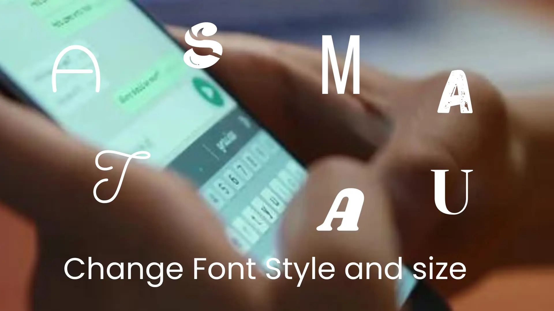 change font style, size, and color on Blue WhatsApp